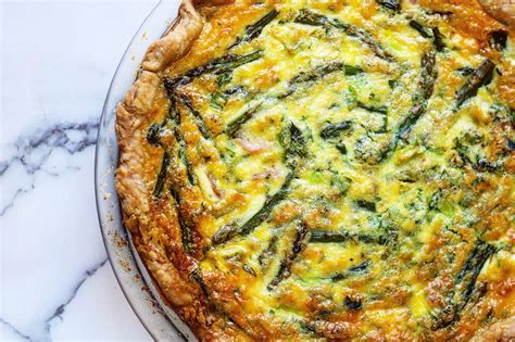 awesome spring asparagus and ham quiche. – The 2 Spoons