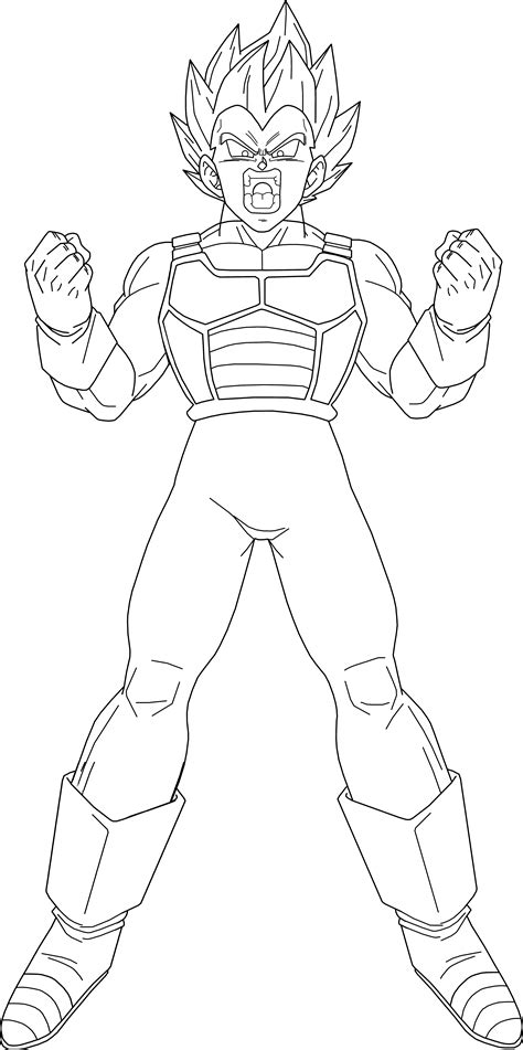 Vegeta Super Saiyan Blue 3 lineart by BrusselTheSaiyan on DeviantArt