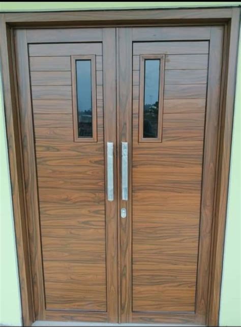 pintu aluminium motif kayu