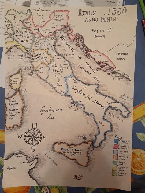 Map Of Italy 1500 - Storm King's Thunder Map