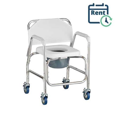 Rental Rolling Shower Chair with Commode - Bellevue Healthcare