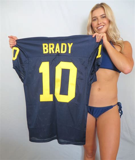 Tom Brady Michigan Wolverines navy blue stitched game cut jersey NEW ...