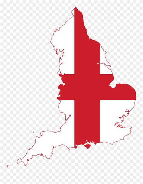 England Flag Map Clipart (#1574171) - PinClipart