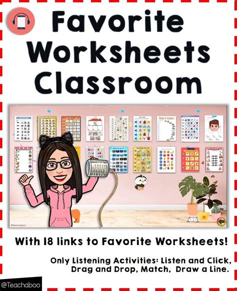 Favorite Worksheets Compilation | Bitmoji Classroom - Teachaboo