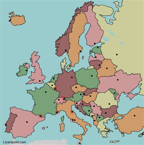 Europe Map Capitals Quiz - Alissa Madalena