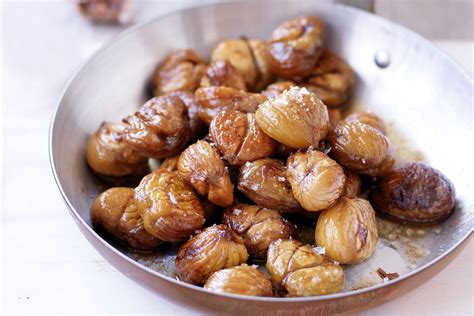 Roasted chestnuts in cinnamon butter