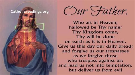 Our Father Prayer - The Lord's Prayer - Catholic Prayers