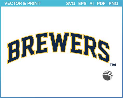 Milwaukee Brewers - Baseball Sports Embroidery Logo in 4 sizes ...