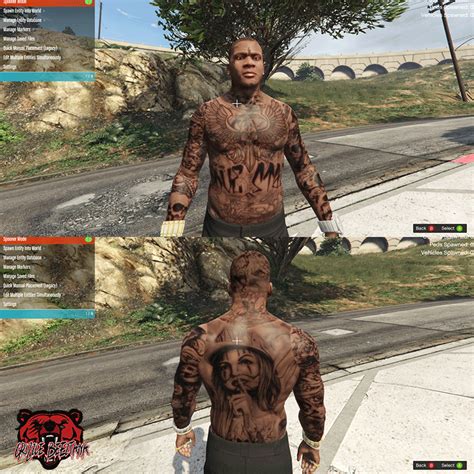 Franklin Michael and Trevor Tattoos 2.5 – GTA 5 mod