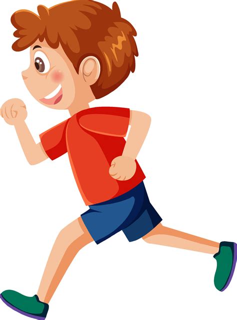 Running boy cartoon character 19861831 Vector Art at Vecteezy