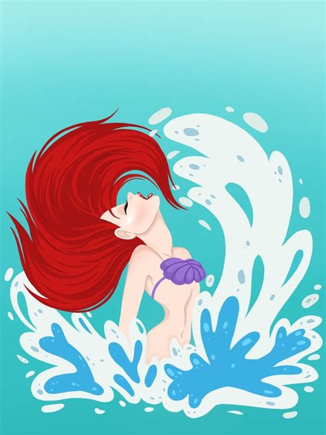 Ariel hair flip fan art : r/disney