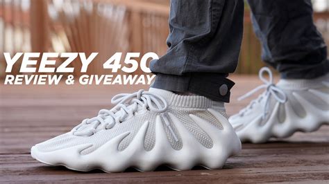 Adidas YEEZY 450 Cloud White REVIEW & GIVEAWAY - YouTube