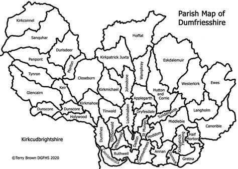 Parish Map of Dumfriesshire | Dumfries and Galloway Family History Society