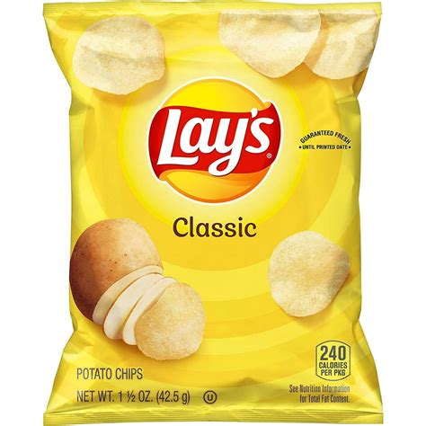 Lay's Classic Potato Chips, 1.5 Ounce (Pack of 64) - Walmart.com ...