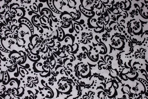 Black Damask on White - Smaller Pattern