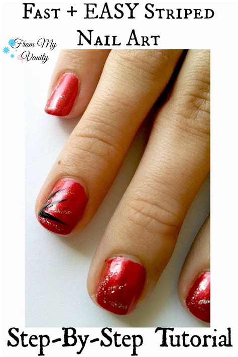 Create A Super-Easy Striped Nail Art Design (Nail Tutorial) - From My ...