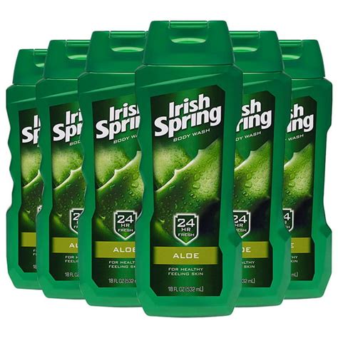 Irish Spring Aloe Vera Gel Body Wash - 18 Fluid Ounce (6 Pack ...