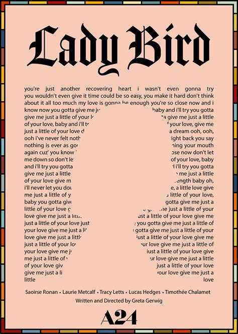 Lady Bird Movie Poster on Behance