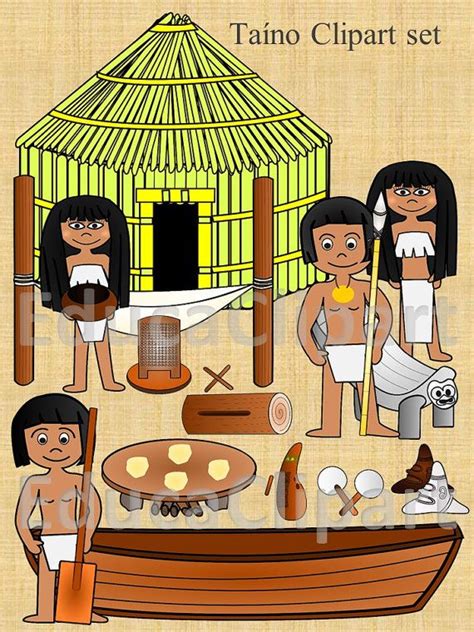 Taíno indians clipart set by EducaClipart on Etsy