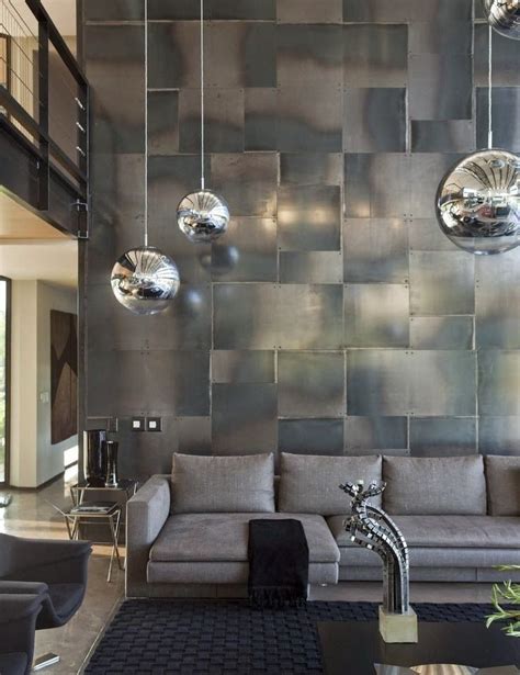 Decorate With Industrial Metal Walls | Wall design, Wall coverings ...