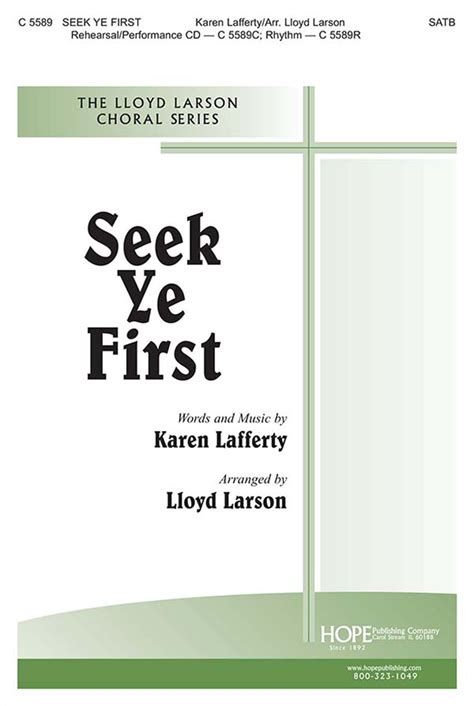 SEEK YE FIRST-LL-SATB - Hope Publishing Company