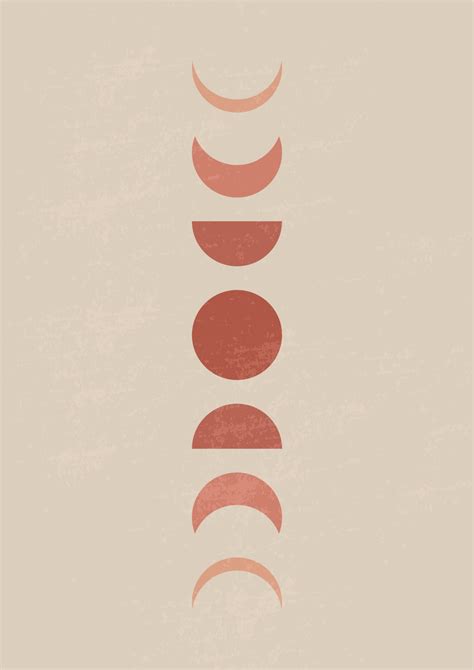 Mid century modern minimalist art print with organic natural shape ...