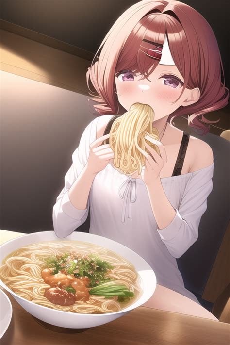 NovelAIで樋口円香にラーメン食わせるやつやってみた このキャラ全然知らんけどなかなか豪快な女だな | AI Drawings Of ...