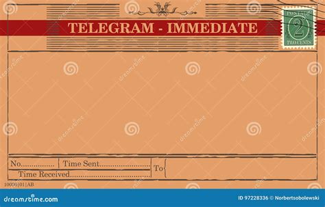 Blank Telegram Form. Vector Illustration | CartoonDealer.com #220480860