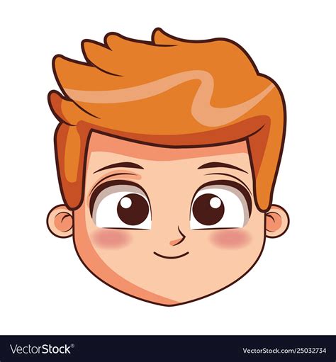 Boy face cartoon Royalty Free Vector Image - VectorStock