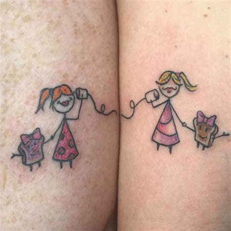 83 Stick Figure Tattoo Ideas For Families & Friends - Tattoo Glee