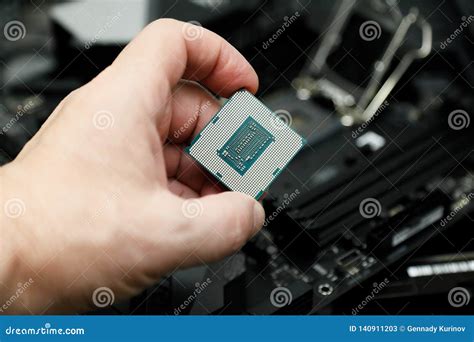 CPU before Installation into the CPU Socket Stock Image - Image of ...