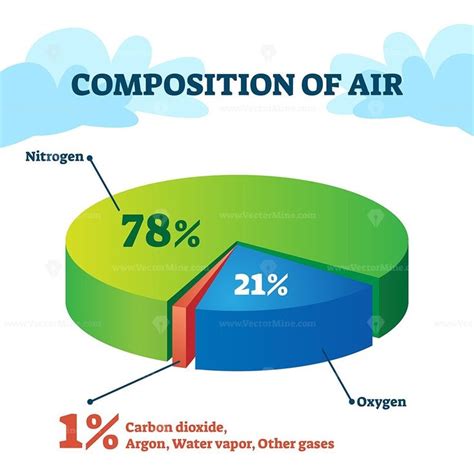 Composition of air vector illustration | Matter science, Gas images ...