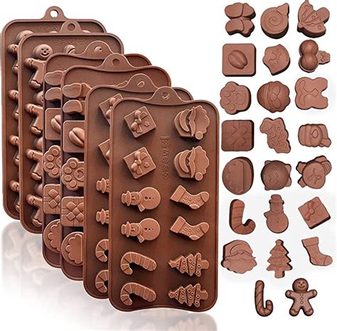 Amazon.com: KITCHENATICS Chocolate Molds Silicone, Nonstick Silicone ...