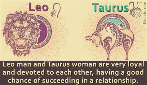 Taurus and Leo individuals, due to their similar traits, can form a ...