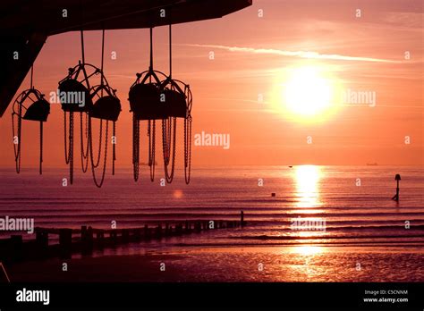 Cleethorpes at sunset uk Stock Photo - Alamy