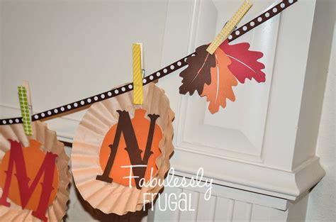 DIY Autumn Banner - Fabulessly Frugal