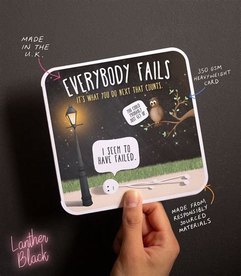 Everybody Fails Funny Exam Failure Card Motivational - Etsy