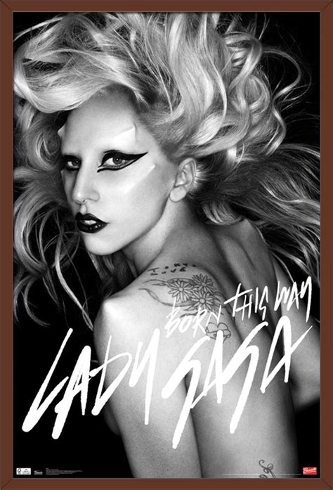 Lady Gaga - Born This Way Wall Poster, 22.375" x 34", Framed - Walmart.com