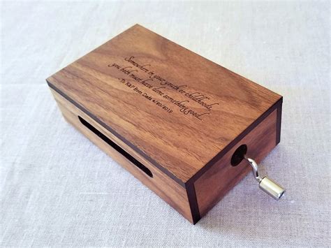 Custom Music Box with Custom Songs - Engraved Top – Tabor Music Box Co.