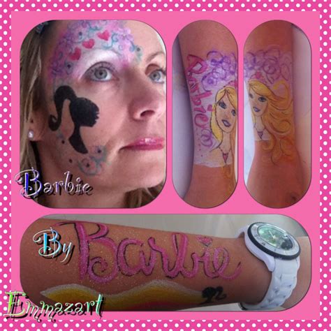 Barbie themed face painting by Emmazart | Face painting, Body painting ...