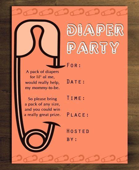 Diaper Party Invitations Free Printable - Printable Templates