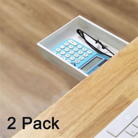 VIVEFOX 2-Pack Under Desk Drawer, Under Desk Storage, Desk Organizer ...