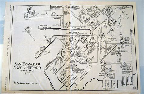 1948 Navy Day Guide Map, Hunters Point Naval Shipyard - a photo on ...