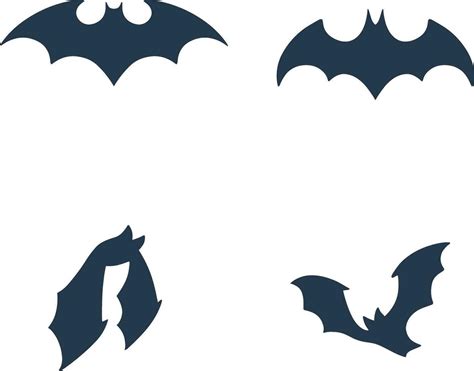 Set of Halloween Bat Silhouette Illustration. Isolated Vector. 34216924 ...