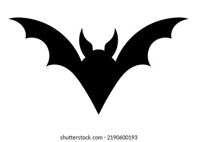 Black Silhouette Bat On White Background Stock Vector (Royalty Free ...