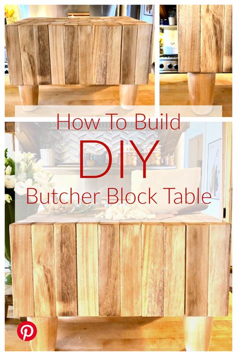 DIY Butcher Block Table Prototype - Farmhouse 1820 | Diy butcher block ...