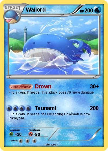 Pokémon Wailord 1020 1020 - Drown - My Pokemon Card