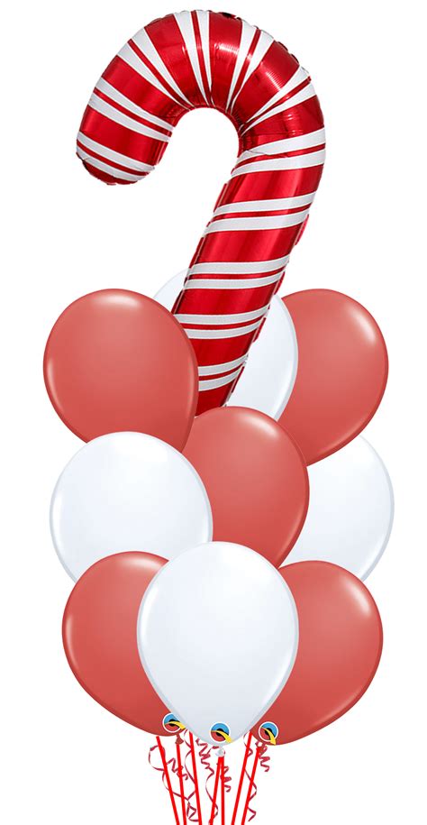 Holiday Candy Cane Balloon Bouquet/Centerpiece