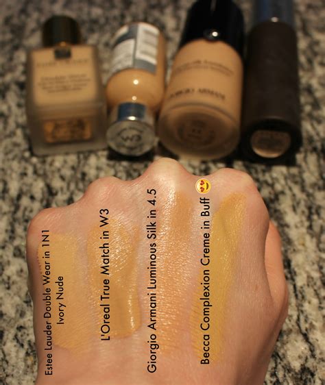 foundation-comparison-swatches - Blushing in Hollywood