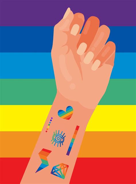 20 Rainbow Tattoos That Show Your Pride | Rainbow tattoos, Pride tattoo ...